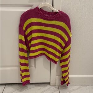 Zara Striped Cowl Neck Sweater